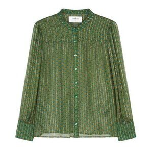 Ba&sh Wize green transparent shirt, L